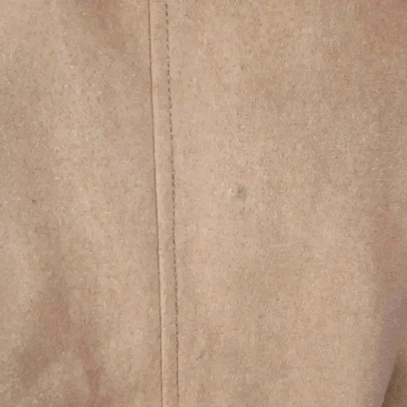 GAP Womens Vintage Moto Biker Wool Blend Tan Quilted Cropped Jacket Coat Small - Picture 7 of 15